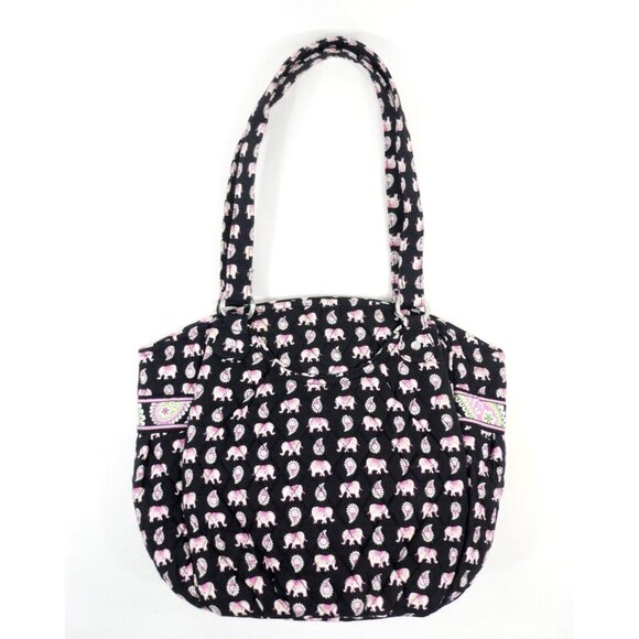 Vera Bradley Glenna Pink Elephants Shoulder Bag - Picture 1 of 10